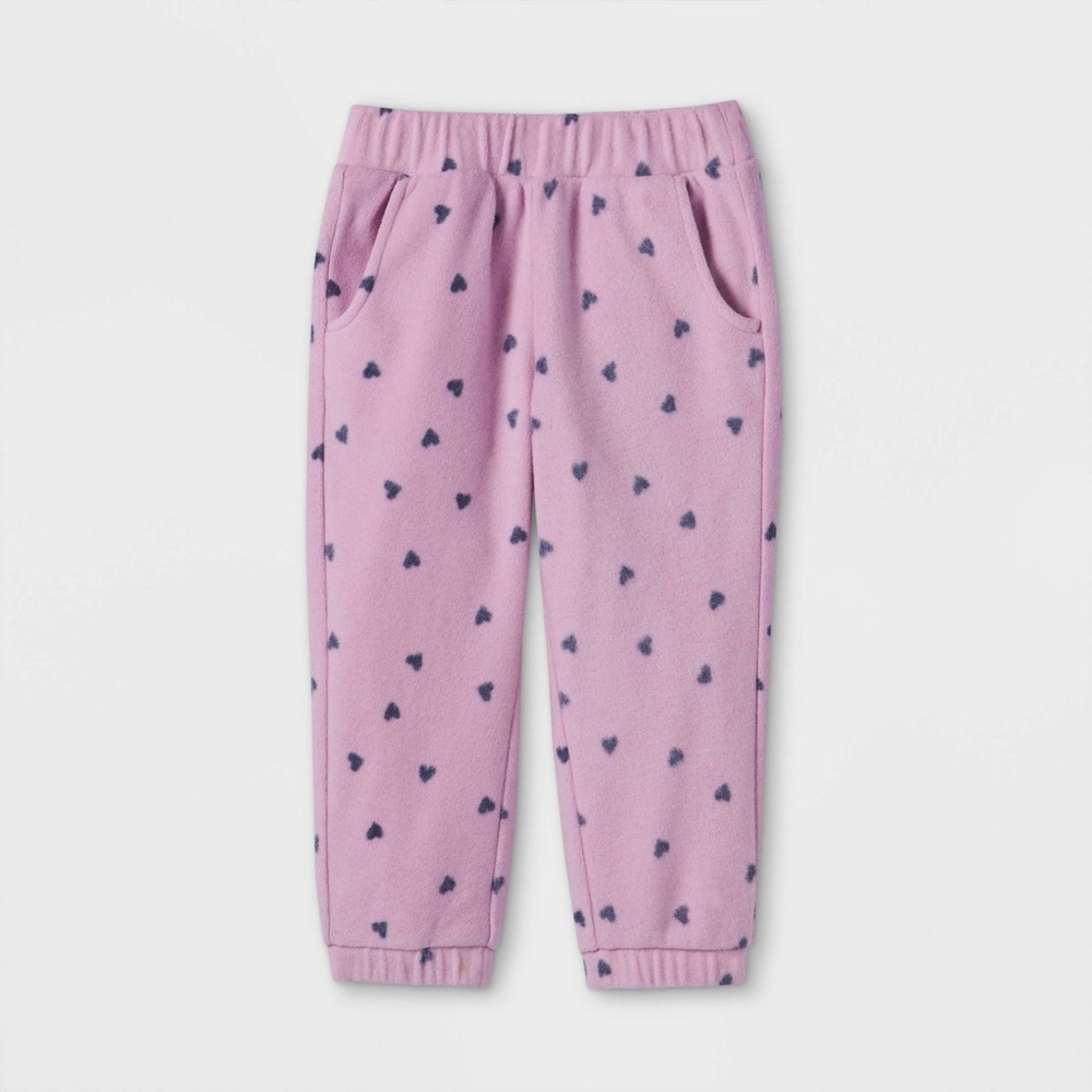 NWT - Toddler Girls' Soft Fleece Pull-On Jogger Pants - Cat & Jack Purple